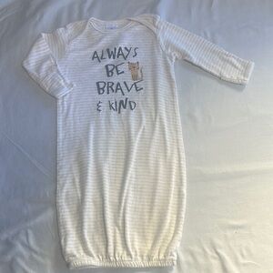 Gerber - Convertible Tan & Cream striped Sleep Sacks/gown with elastic bottom